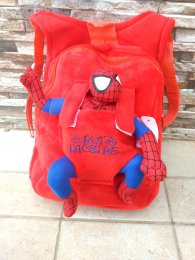Ghiozdan rosu plus personalizat Spiderman