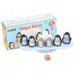 Joc de echilibru din lemn- Balanta cu pinguini