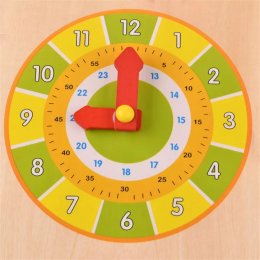 Joc educativ Montessori- Ceas din lemn cu calendar