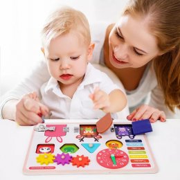 Placa senzoriala cu activitati Montessori – Incuie Descuie