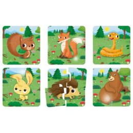 Puzzle din 4 piese pentru bebelusi – Animale din padure, 8 modele