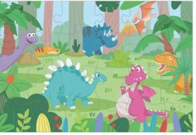 Puzzle mare 24 piese Lumea Dinozaurilor 