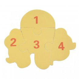 Set 6 puzzle in cutie metalica- Animale salbatice
