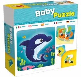 Puzzle din 4 piese pentru bebelusi – Animale marine, 8 modele