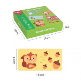 Set puzzle asociere, Animalele si hrana lor- Kabi